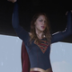 Melissa Benoist doing the heavy lifting as Supergirl.
